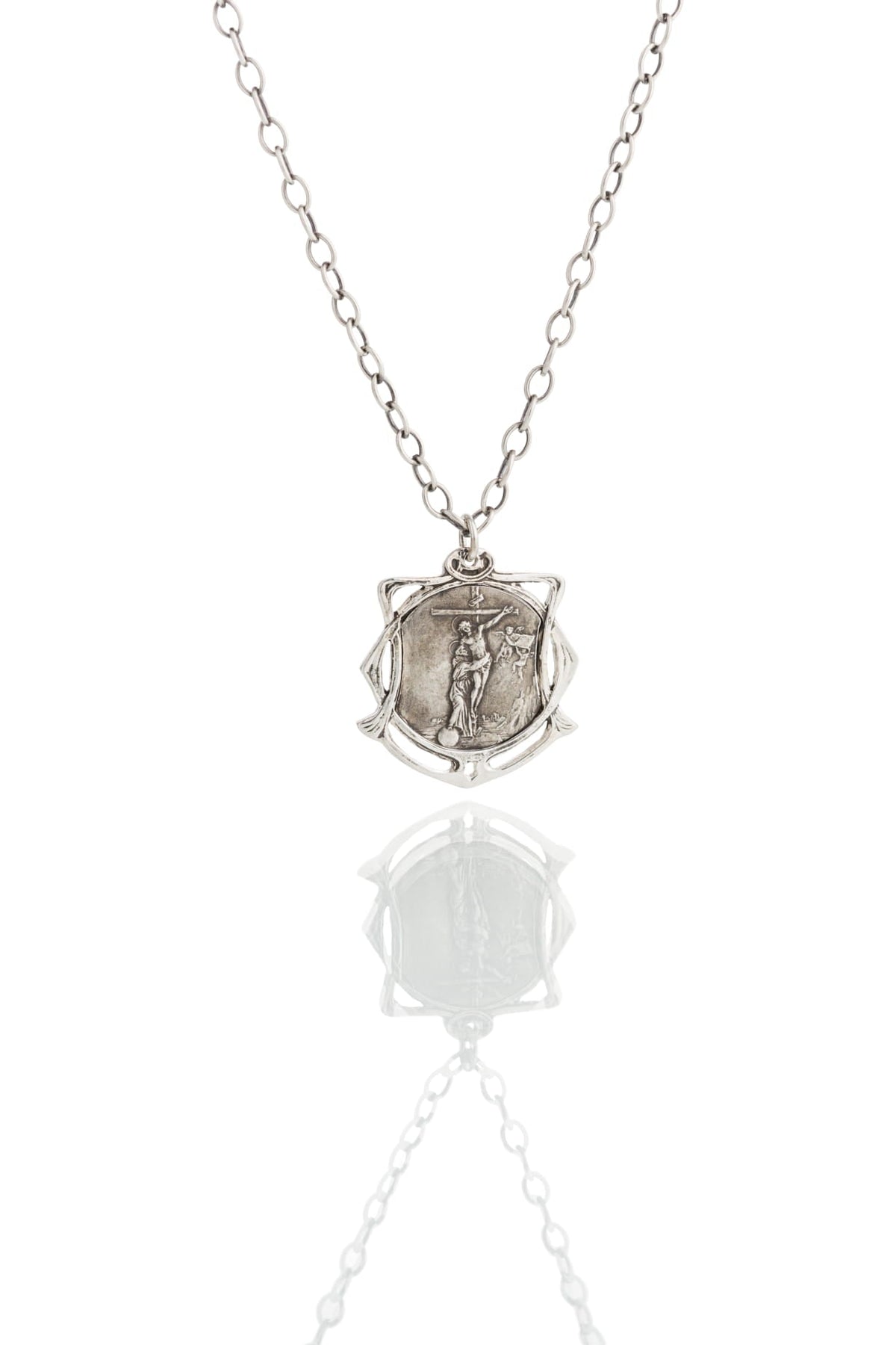 Saint Anthony And Saint Francis Silver Pendant And Chain – DeGrandpre  Jewelers